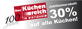 100 Jahre Küchenreich - 30% auf alle Küchen